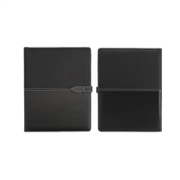Carpeta A4 de cuero PU, carpeta de archivos de documentos comerciales, suministros de oficina, carpeta personalizada con logotipo en relieve, bolsa de cartera, cuaderno