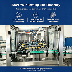 Low Damage Rotary Turnover Bottle Rinsing Machine 304 Steel <strong>Washer</strong> for Wine <strong>Vinegar</strong> Bottling Assembly Line - Product Image 4