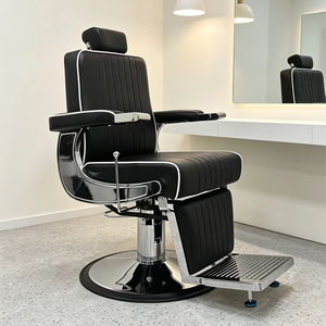 เก้าอี้ตัดผมสแตนเลสหุ้มหนัง DM Hot Sale หมุนได้ 360 องศา/ปรับเอนได้/ปรับความสูงได้ ออกแบบตามหลักสรีรศาสตร์ เหมาะสำหรับใช้ในโรงแรม/ยิม/โรงพยาบาล - Product Image 1