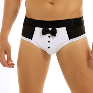 Da <span class=keywords><strong>uomo</strong></span> Sexy Lingerie morbida simpatici slip da smoking con papillon intimo mutandine per la notte di Lingerie a sorpresa - Product Image 2