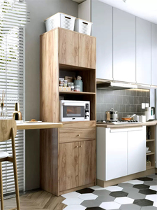 Itchen abinet uxiliary uffet con 3Door ababinet djustable helhelf rawawers y helves - Product Image 2