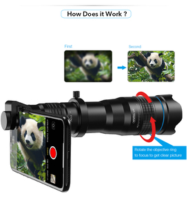 APEXEL NUEVO Telescopio para Teléfono Móvil 36X, Lentes para <span class=keywords><strong>iPhone</strong></span> y Android, Telescopio Monocular Óptico Astronómico con Trípode - Product Image 2
