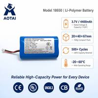 Paket Baterai Li-Polymer Kustom Pabrik 18650 3.7V 4400mAh 1S2P Isi Ulang dengan Konektor JST untuk Kamera Keamanan, Power Bank LED