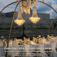 Lustre suspendu LED de luxe pour mariage et hôtel, design moderne, en cristal, haute luminosité, anti-éblouissement, pour événements et fêtes