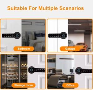 New sinh trắc học vân tay mật khẩu mở khóa nhôm thông minh khóa cửa Wi-Fi Thẻ nhớ lưu trữ lớp C an ninh cho gỗ - Product Image 5