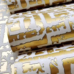 วอลเปเปอร์ตกแต่งบ้านทำจากพีวีซี3D สติกเกอร์กระดาษติดผนังแบบทำมือวอลเปเปอร์ลายหินไวนิล