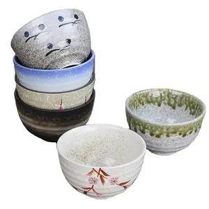 Ensemble de bols mats japonais, de haute qualité, en vrac, cafetan en céramique élégants, vente en gros, livraison gratuite