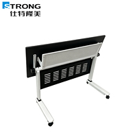 Table de formation commerciale pliable réglable, bureau mobile, table de conférence modulaire longue en forme de barre, table de bureau double pour deux personnes