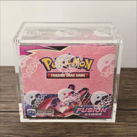 Boîte de protection magnétique transparente en acrylique anti-UV pour boosters TCG anglais – 6+3 8+5