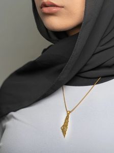 Collier Palestine plaqué or 18 carats | Pendentif Palestine haute polie gratuit étanche | Bénéfices cadeaux donnés pour les femmes et les hommes - Product Image 4