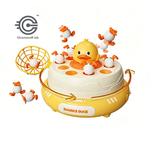 <span class=keywords><strong>Jeu</strong></span> de lancement de canards rebondissants amusant avec filet de capture et pêche magnétique, jouet sensoriel Montessori pour enfants, cadeau - Product Image 1