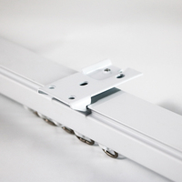Rail de rideau en aluminium avec accessoires : options double, encastré et motorisé