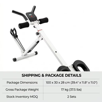 Máquina de remo sentado, entrenador abdominal, equipo de ejercicio para cintura, plegable, compacto, con temporizador digital, para gimnasio en casa, fitness, entrenamiento cardiovascular