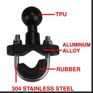 Fábrica al por mayor motocicleta smartphone titular aleación de aluminio manillar montaje U-lock U-forma soporte bicicleta teléf - Product Image 6