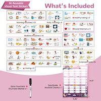 Tableau d'emploi du temps quotidien personnalisable pour enfants, aimant de réfrigérateur, liste de routine avec couleur et logo personnalisés pour les tout-petits à la maison