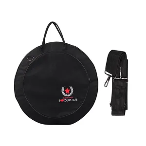 Atacado címbalos gig bag-Cymbal mochila preta instrumento de percussão, acessórios com bolsos duplos alça de ombro