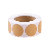 Étiquettes personnalisées imprimées sur papier kraft, autocollants ronds de 1 pouce, étiquettes de remerciement, étiquettes pour emballages cadeaux et alimentaires