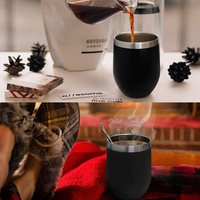 Gobelet isolé sous vide en acier inoxydable de 12oz/350ml tasse à café à double paroi plaquée arc-en-ciel camping