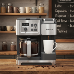 <span class=keywords><strong>เครื่อง</strong></span>ชง<span class=keywords><strong>กาแฟ</strong></span> Newle Programmable 2 in 1 อเนกประสงค์ ชงได้ทั้งเอสเพรสโซและกาแฟดริปแบบอเมริกัน  ทำจากสแตนเลส ใช้ได้กับแคปซูลกาแฟ - Product Image 6