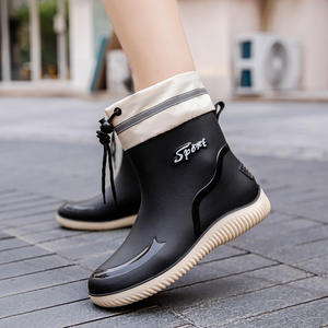 GUZU מגפי גשם לשני המינים מגפי גשם PVC עמידים בפני החלקה עמיד למים כל העונות עגול בוהן GZ8815 - Product Image 2