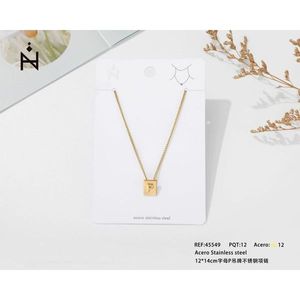Collana in acciaio inossidabile con ciondolo a forma di lettera P 12x14 cm, ciondolo alla moda per donna - Product Image 2