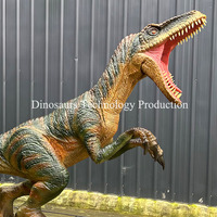 Etkileşimli Açık Hava Animatronik Dinozor Robotu Gerçek Boyutlu Velociraptor Modeli