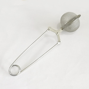Infuseur à thé et à épices en acier inoxydable, boule filtrante à thé, boule à épices, avec poignée - Product Image 2