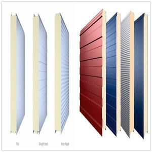 कोल्ड रूम की छत के लिए थोक निर्माण पॉलीयुरेथेन पुर/पीर इन्सुलेट मिश्रित सैंडविच पैनल - Product Image 3