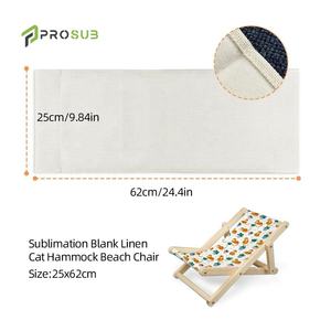 Prosub Custom Logo Sublimate Cat Leinen bett Faltbare Liege Massivholz Katzen sofa Schlafs tuhl Verstellbares Sublimations-Haustier bett - Product Image 2