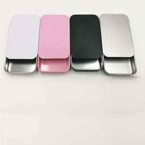 Mini Sliding Tin Doos Lippenbalsem Metalen Case Solid Parfum Verpakking