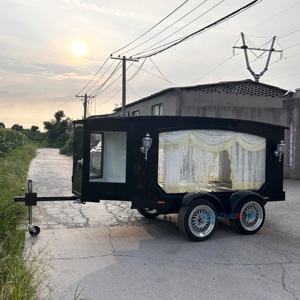 Latest Design Horse Drawn Funeral Hearse Coffin Buggy Motorcycle Funeral Cart Funeral Service Wagon - Product Image 6