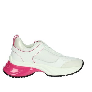 Sneakers basse autunno/inverno/primavera estate sss0027 P020 bianche/fucsia espadrillas leggere in PU morbide illuminate scarpe da passeggio - Product Image 4
