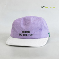 Gorra de 5 Paneles con Logotipo Bordado Personalizado, Gorra Transpirable de Nailon Perforada con Láser para Correr, Senderismo, Camping y Uso Diario