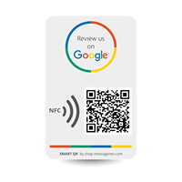 Langlebige PVC NFC RFID Visitenkarten Google Bewertungen Mobile Zahlungsanwendungen für Restaurant Hotel Einzelhandel