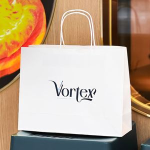 Bolsas de Papel Kraft Ecológicas Personalizadas con Asa y Logotipos Impresos para Regalos, Compras y Promoción en Supermercados - Product Image 3