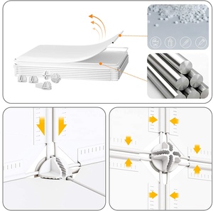 厂家热卖6门塑料儿童衣柜客厅橱柜便携式衣橱 - Product Image 6