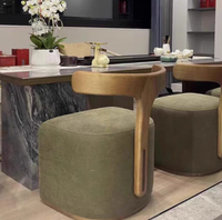 Fauteuil d'appoint moderne de forme unique, rembourré, en bois massif, avec accoudoir unique, pour salon, hôtel et villa