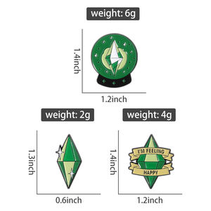Les <span class=keywords><strong>Sims</strong></span> Sul Sul épingles en émail jeu citations paillettes Badge broches drôles sac à dos revers accessoires bijoux pour amis - Product Image 6