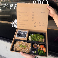 Boîte à bento personnalisée pour plats à emporter, écologique et portable, créations de bento BBQ pour pique-niques à la plage, grillades en plein air, boîte à lunch pour barbecue