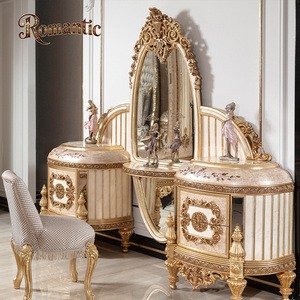 เตียงไม้ทรงกลมคุณภาพสูงสไตล์วิลล่าหรูหราหรูหราดีไซน์เนอร์เฟอร์นิเจอร์ห้องนอนโครงเตียงควีนไซส์ - Product Image 6