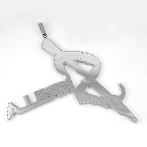 จี้เพชรโมอิสซาไนต์แบบสั่งทำพิเศษ ชื่อ Goldleaf ประดับเพชรโมอิสซาไนต์ VVS  จี้ตัวอักษรเงินแท้ 925 ชุบทอง เครื่องประดับฮิปฮอป - Product Image 3