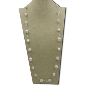 Collana di <span class=keywords><strong>Perle</strong></span> Lunga di Alta Qualità, 100% <span class=keywords><strong>Perle</strong></span> d'Acqua Dolce Naturali per Donna, 90 cm, Collana per Maglione - Product Image 1