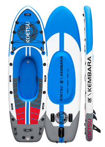 Kayak ligero de rescate con base de alambre y rayas, ideal para pesca familiar y paseos al aire libre. - Product Image 1
