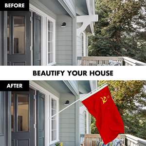 Paquete Combinado Db: Asta de Bandera Giratoria de Aluminio de 6 Pies con Bandera de la URSS de 3x5 Pies, Diseño Anti-Enredos para un Vuelo sin Problemas - Product Image 4