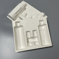 Emballage intérieur en pulpe moulée entièrement biodégradable et recyclable, respectueux de l'environnement, pour flacons cosmétiques, pots, boîtes cadeaux de maquillage