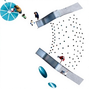 Escultura Artística de Acero Inoxidable ANW3216 Estilo Art Deco para Aniversarios y Proyectos de Decoración Interior/Exterior Icónicos - Product Image 1