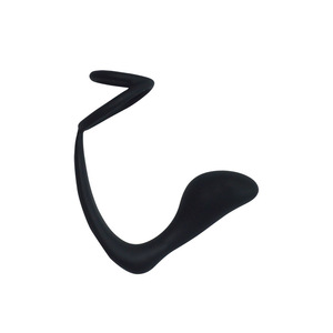 Masajeador de Próstata de Silicona Negra, Juguete Sexual para Adultos, Tapón Anal de Doble Anillo para Punto G Masculino, <span class=keywords><strong>Leya</strong></span> KB-00007 - Product Image 2