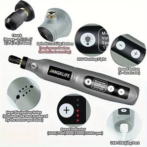 JANGKLIFE迷你磨床5速发光二极管-配有USB充电实用多功能DIY工具包 - Product Image 2