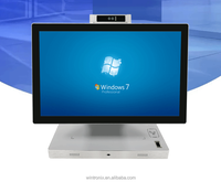 Layanan pemerintah Desktop layar ganda 15.6 inci, pemindai dokumen Terminal swalayan, pembaca sidik jari SDK wajah