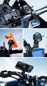 <span class=keywords><strong>Support</strong></span> de <span class=keywords><strong>téléphone</strong></span> pour moto Kewig Quadlock, rotation 3D, antichoc, magnétique, étanche IP66, en alliage d'aluminium - Product Image 4